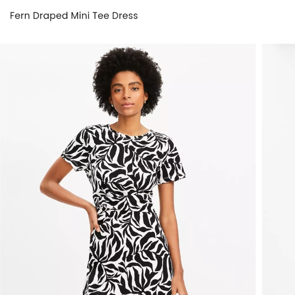 Loft Draped Mini Tee Dress